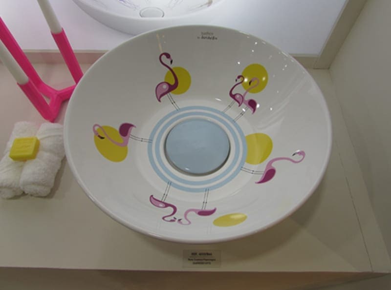 Pink flamingos By David Delfín Novedades de Bathco en CEVISAMA 2017