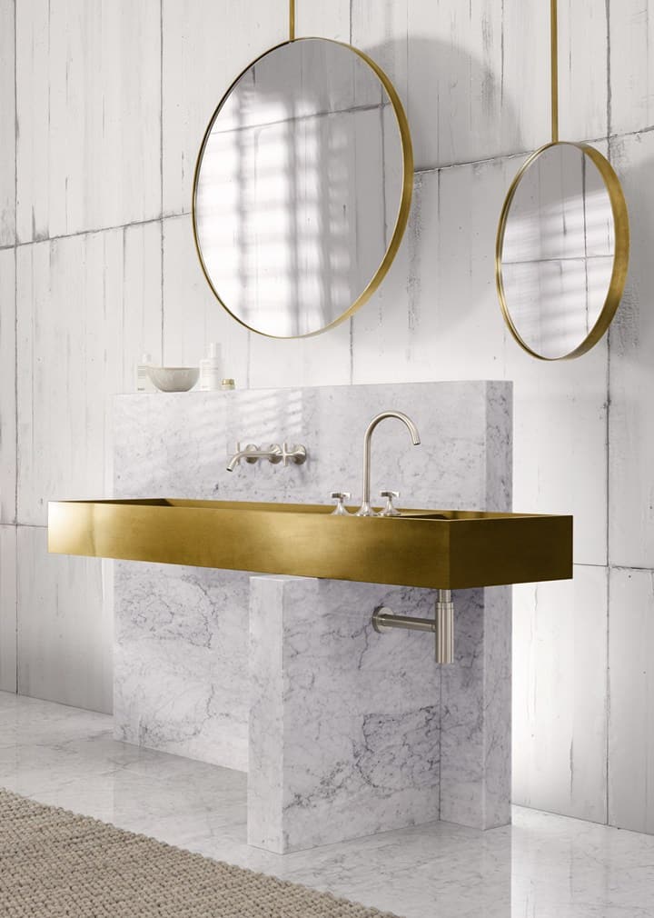 Mármol en el baño