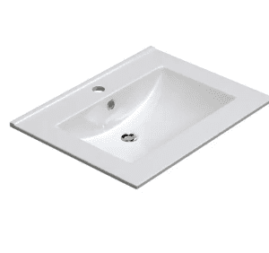 Lavabo ceramico extrafino con seno centrado y fondo de 40 cm - Torvisco Group