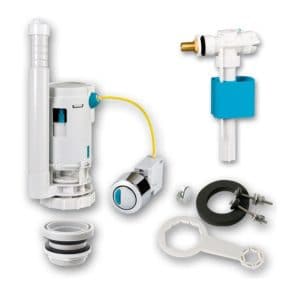 Kit mecanismos llenado lateral y descarga doble a cable - Drena