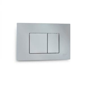 Placa pulsadora doble cuadrados blanco - Drena