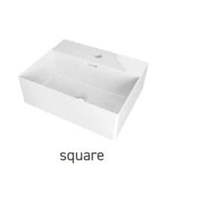 Lavabo de resina sobre mueble Microtec 45x36x15 cm - Square - Aquore
